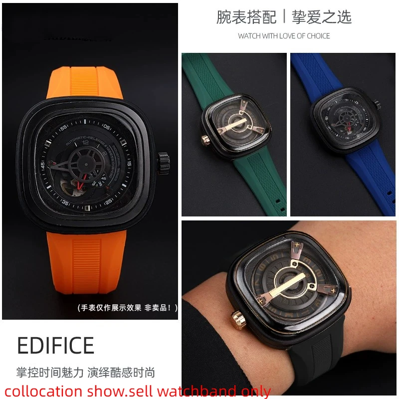 26mm 28mm Silicone Watchband For Diesel Seven On Friday P2 M1 M2 Q2 Sport waterproof Rubber Watch Strap men Large Size Bracelet