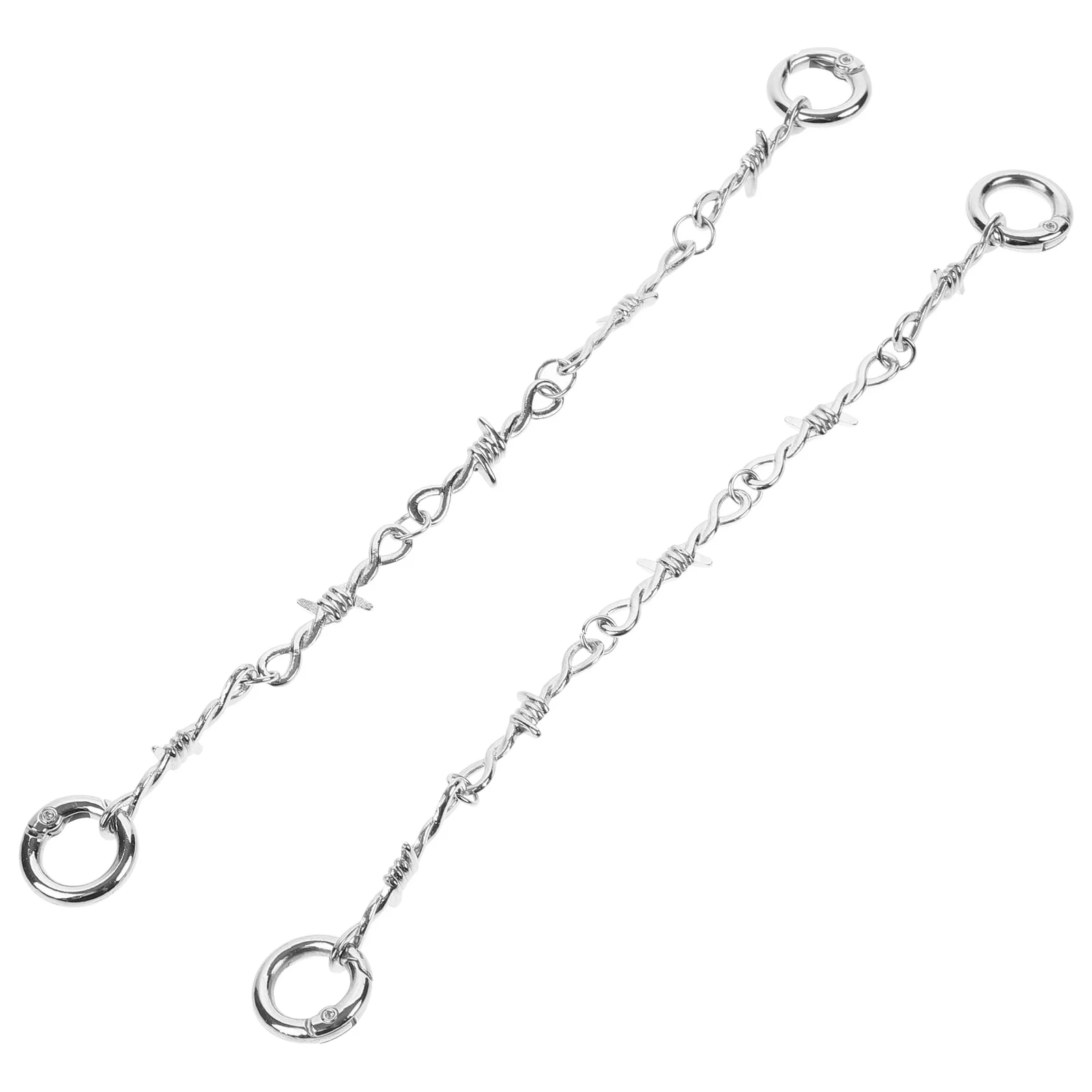

2 Pcs Sandals Accessories Shoe Decor Chain Chains Jewelry Diy Shoes For Charm Silver Decorative Accessory