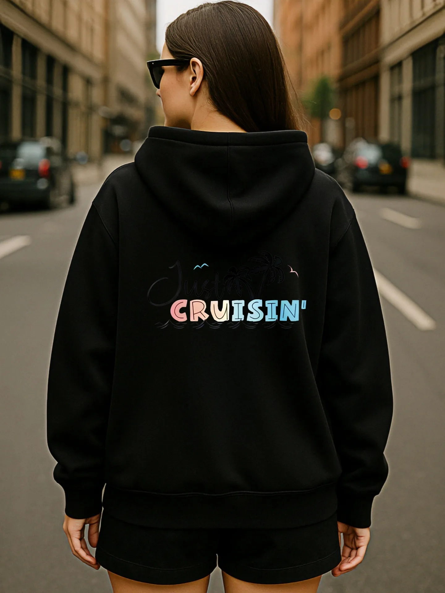 هوديي برسومات، نمط ملابس الشارع، طباعة جرافيك، مزيج قطن، ملابس يومية غير رسمية، للشباب