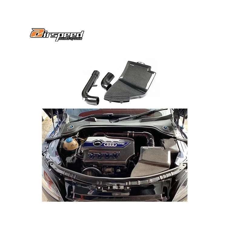 

Airspeed Brand Out of More Horsepower 100% Dry Carbon Fiber Cold Air Intake System for AUDI TT,TTS EA113 8J