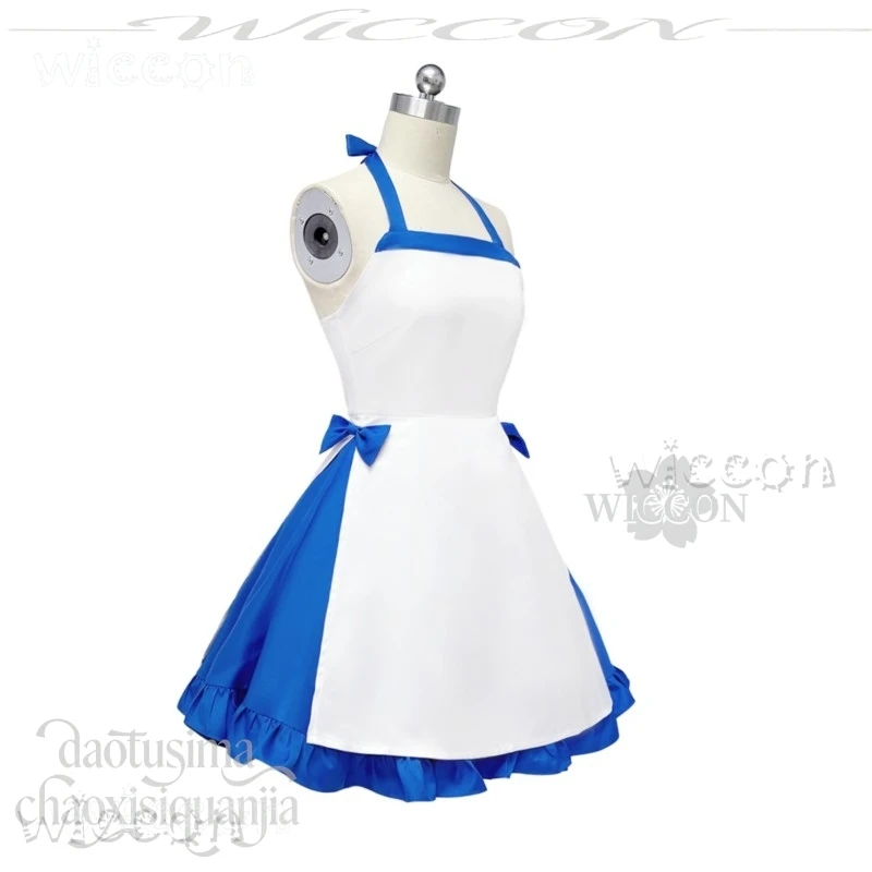 Zeno Ushirono Natsu Blue White Loli Maid Dress – Cute Uniform, Halloween Party Cosplay - view 5