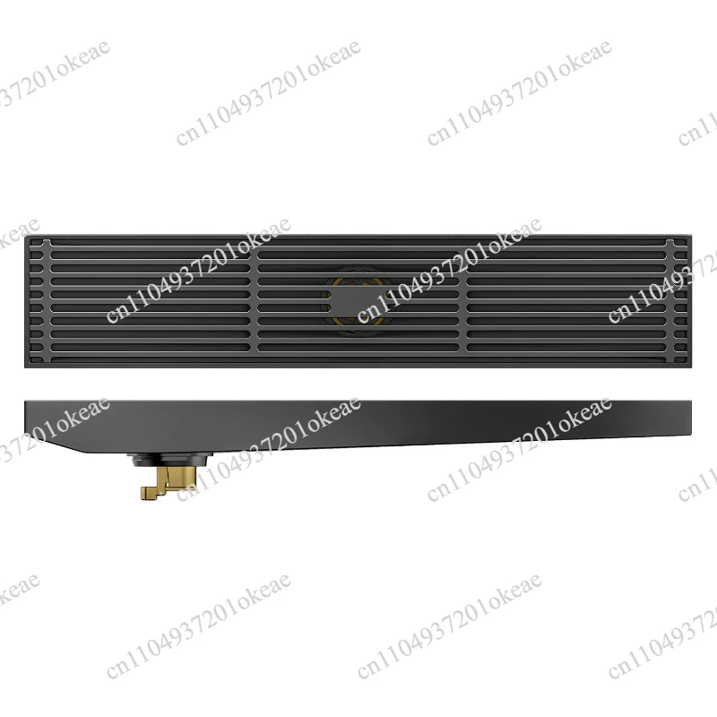Electroplating gun gray long bamboo row floor drain deodorant 304 stainless steel shower room floor drain