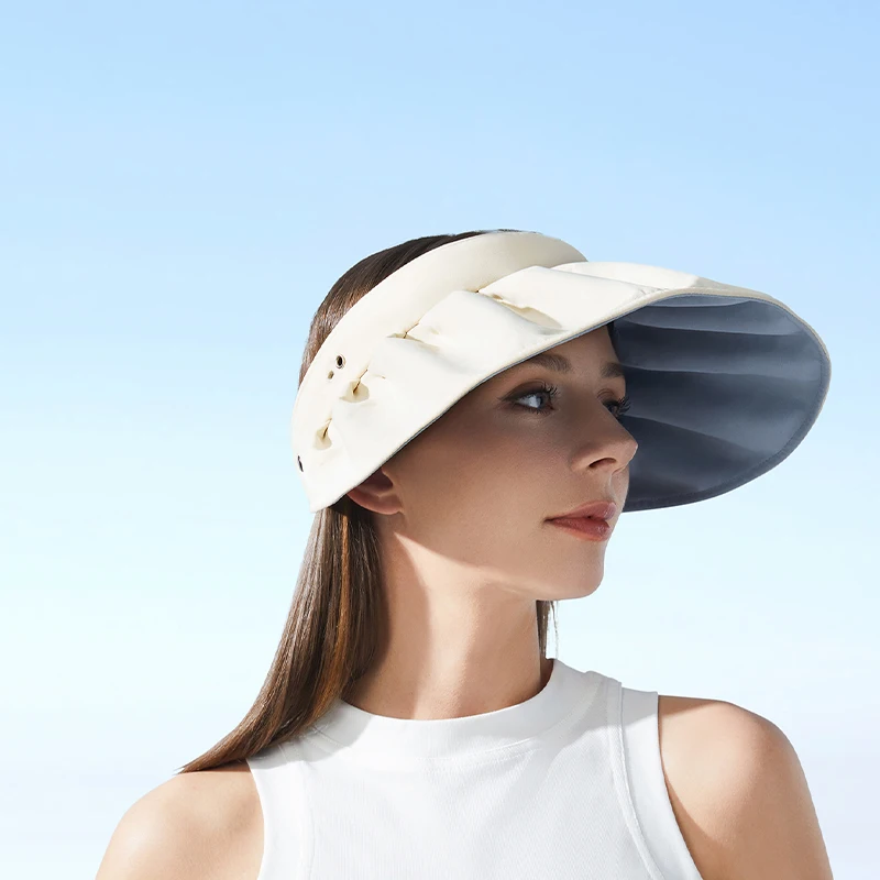 

Adult USB Charging Fan Summer Travel Shade Large Eaves Empty Top Hats Men and Women Empty Top Sun Hat Fan