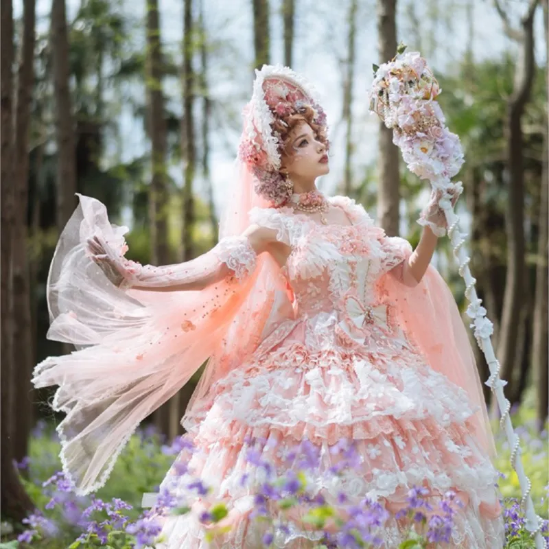 

High Quality |Handmade Flower Wedding Truncheon Tea Party Catwalk Photography Props Women Dress Cane