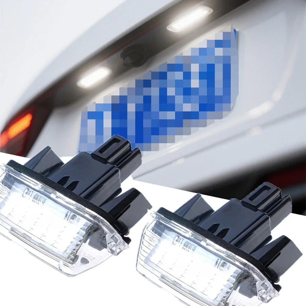 For Toyota Camry 50 55 V50 V55 XV50 XV55 Prius Yaris Verso Corolla 2PCS 12V LED Car Number License Tail Plate Lights Light Bulb