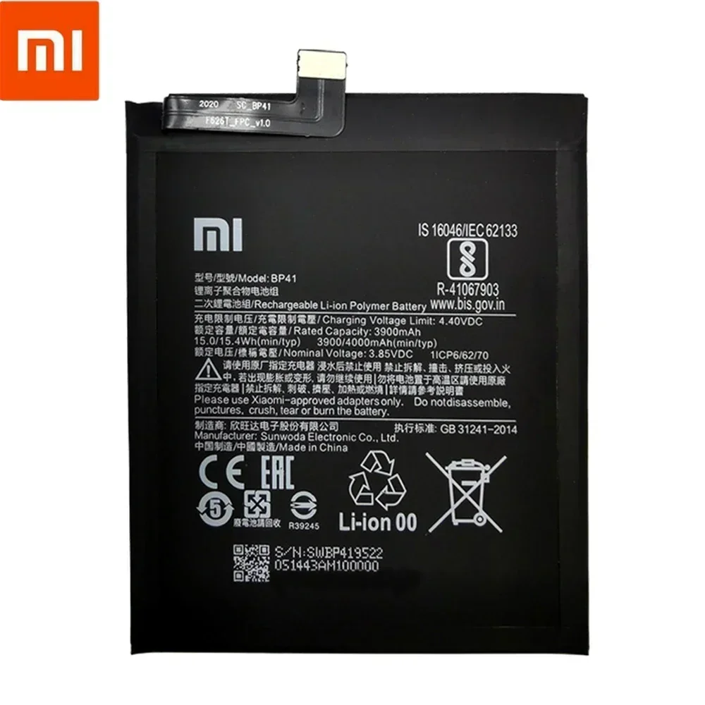 100% Original Replacement Battery BP41 BP40 For Xiaomi Redmi K20 Pro Mi 9T Pro Mi9T Redmi K20Pro Premium Genuine Battery 4000mAh