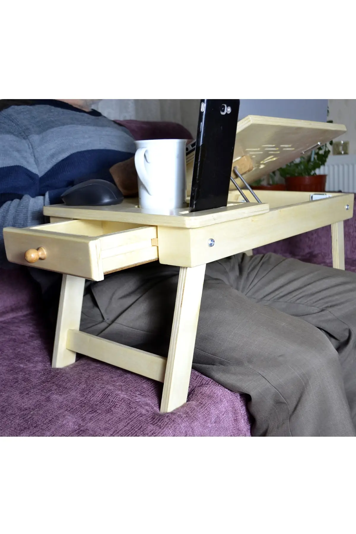 Folding Laptop Notebook Stand And Stand Study Desk Breakfast Table Practical Easy