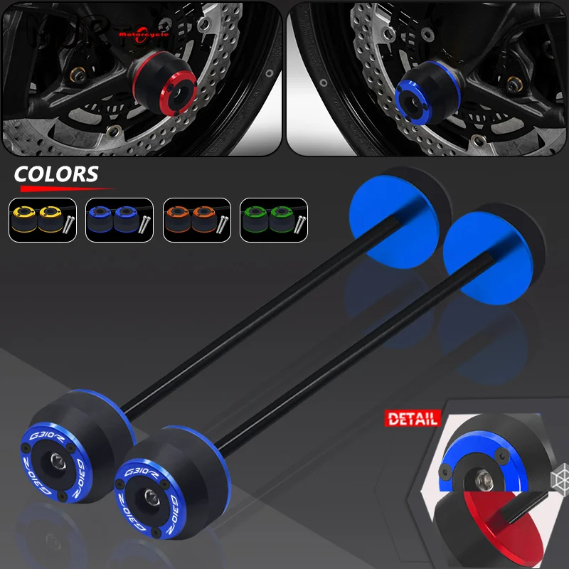 

NEW G310R Front & Rear Axle Fork Crash Sliders Cap For BMW g310r G310 R 2017-2024 Motorcycle Wheel Falling Protector Pad