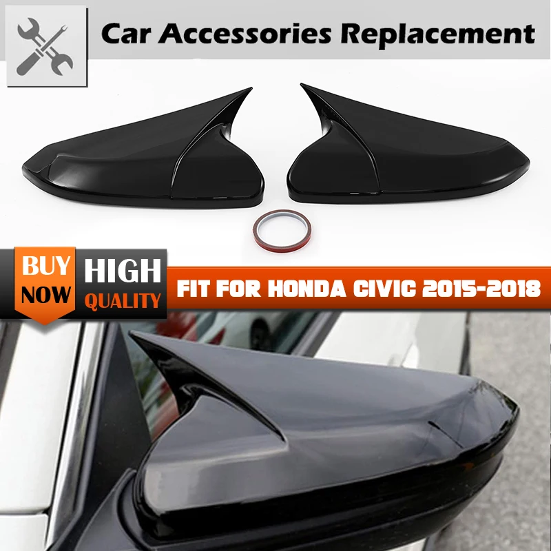 

Rhyming Rearview Mirror Cover Mirrors Caps Rear View Side Wing Cap Case Trim For Honda Civic 10th 2015 2016 2017 2018