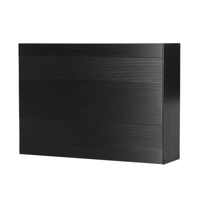 boitier-de-projet-en-alliage-d'aluminium-boite-convertisseur-video-boitier-diy-finition-brossee-noire-54x145x200mm