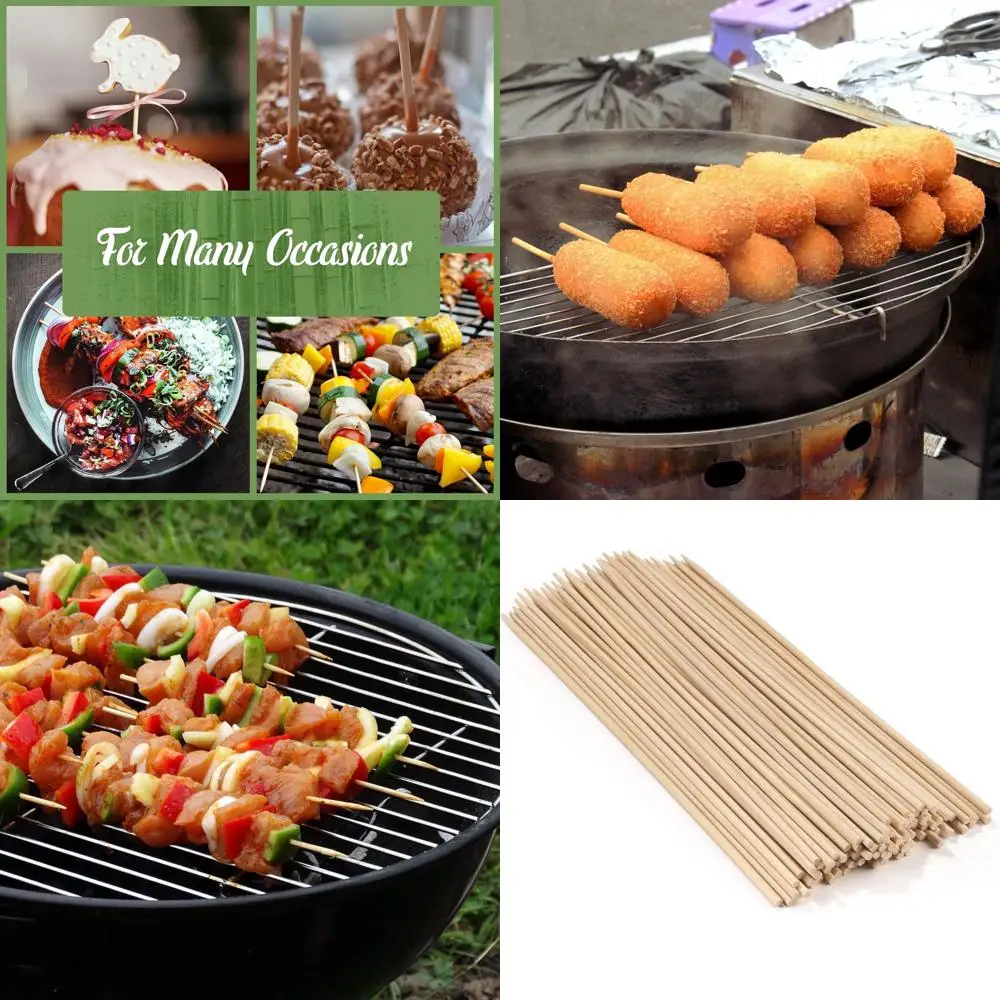 

1000 Count 17.5 5mm Semi-Point Bamboo Skewers for Tornado Potatoes & Multipurpose Use