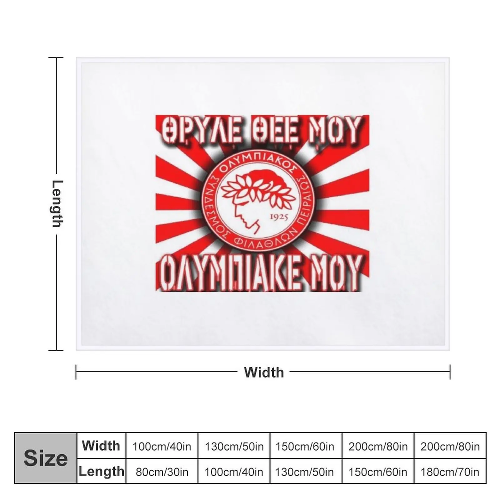 Olympiacos Gate 7 Throw Blanket funny gift Flannel Fabric Custom Blankets