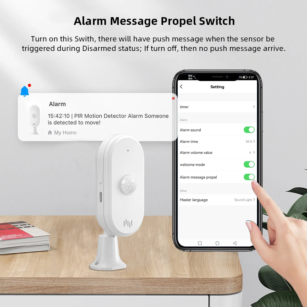 Tuya WiFi PIR-bewegingssensor Menselijk lichaam detecteert sensor Smart Life Infrarood PIR-sensor voor thuisbeveiliging