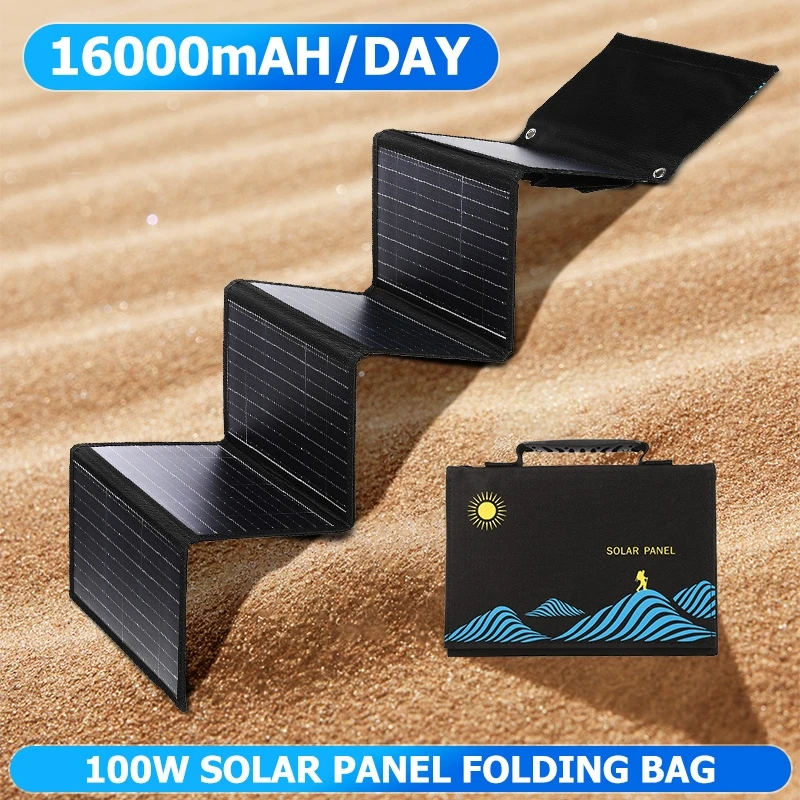 60W 100W 4/6折りソーラーパネル折りたたみバッグ  - Folding Solar Panel のレビューと価格