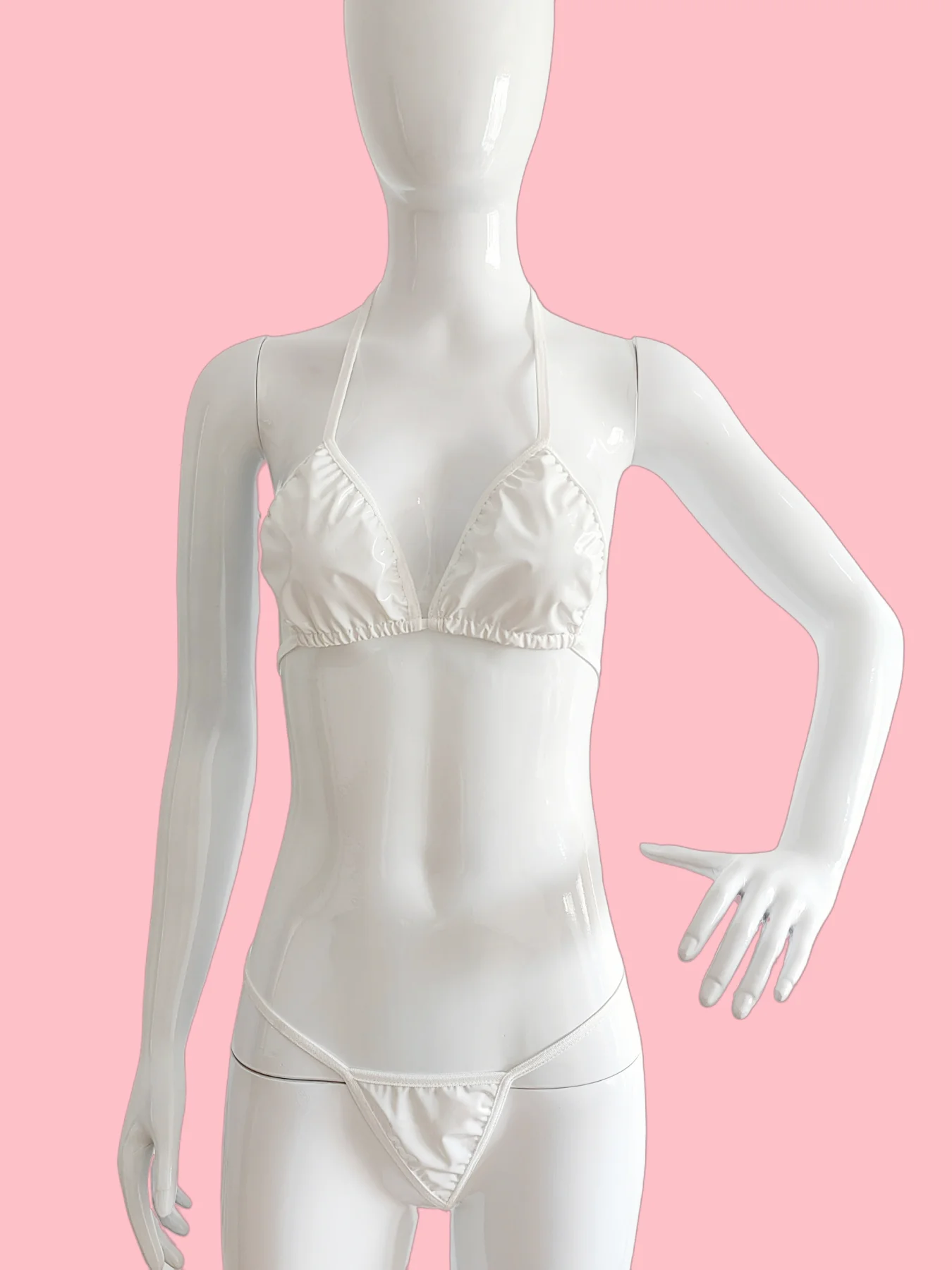 مثير ثلاث نقاط حزام قابل للتعديل الرسن الرقبة براءات الاختراع والجلود مجموعة الملابس الداخلية