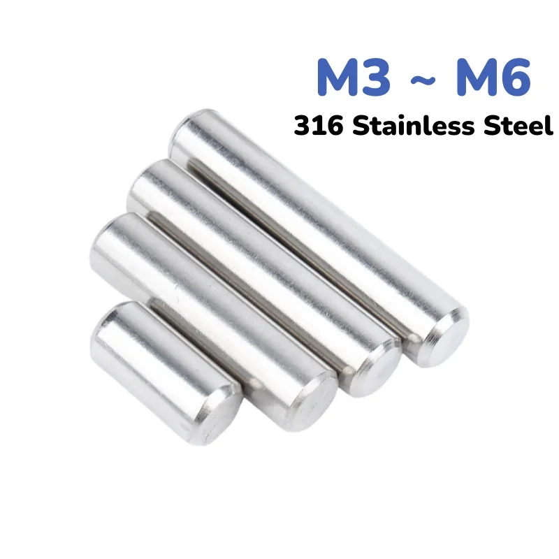M3 M4 M5 M6 316 Stainless Steel Solid High Hardened Fixed Locat Parallel Pins Cylindrical Pin Locating Pins Length 5 ~ 80mm