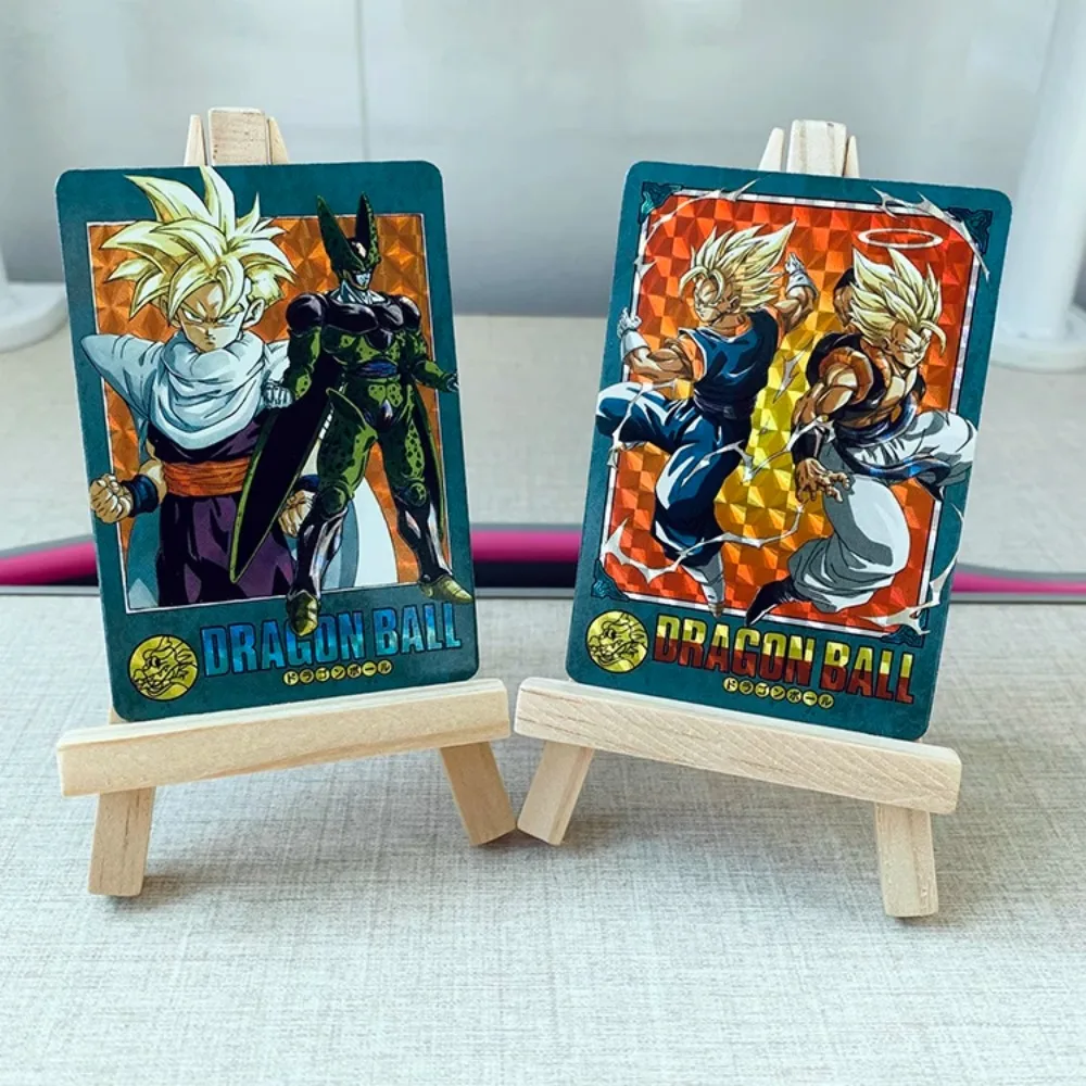 DIY Dragon Ball Son Goku Vegeta IV 9PCS/Set Grid Refractive Flashcard  Anime Peripheral Game Collection Card Holiday Gift