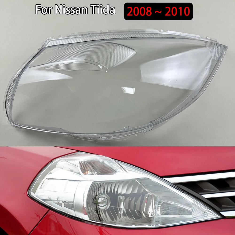 

For Nissan Tiida 2008 2009 2010 Headlamp Transparent Cover Lampshade Headlight Shell Lens Plexiglass