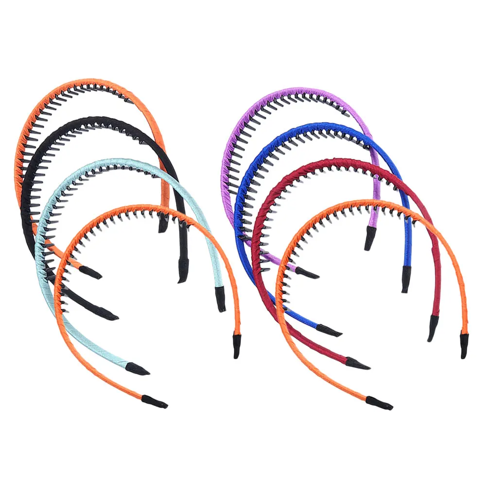 

8 Pcs Korean Version Fabric Hairpin Headdress Woman Bands Accessories for Women Plastic Simple Design Hoops