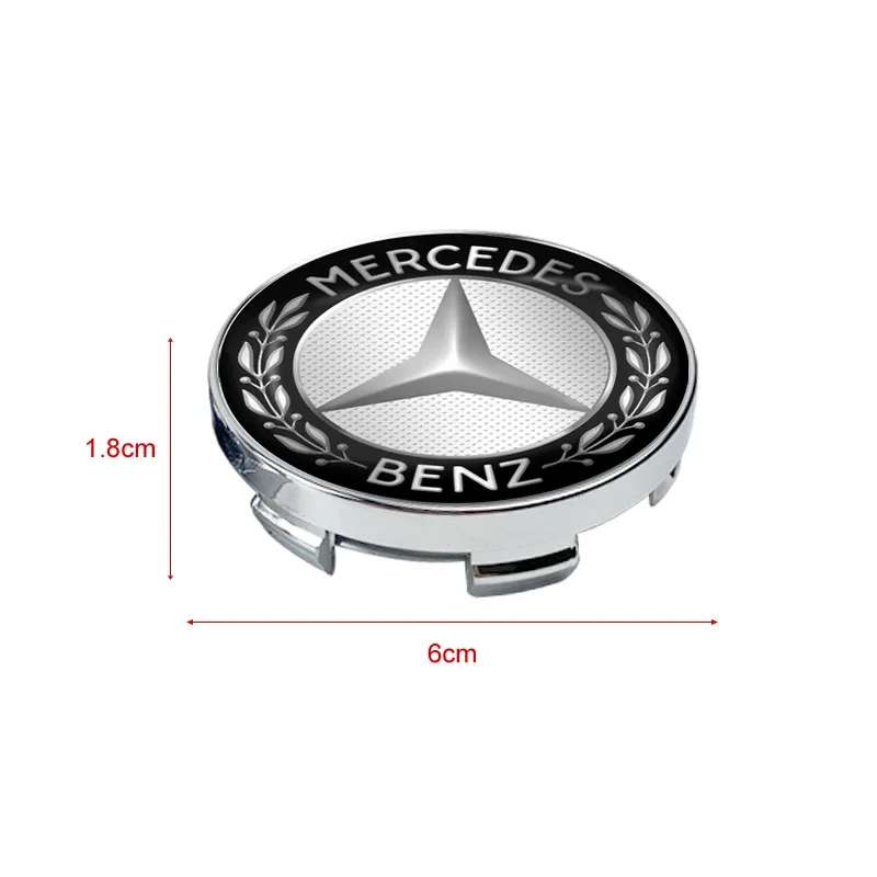 For Mercedes Benz AMG E S C A B Class GLE GLS CLS GLC CLA GLA GLK GLB C300 4Pcs 56/60mm Car Wheel Center Hub Cap Car Accessories