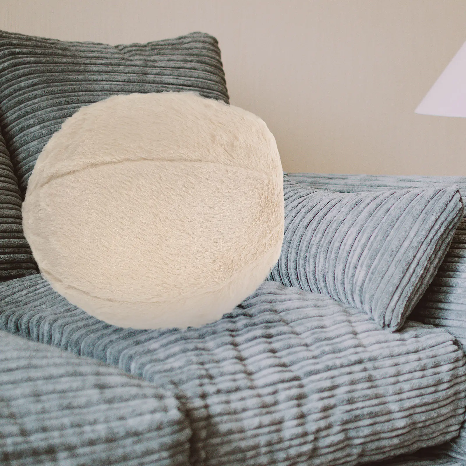 

Solid Color Sofa Ball Pillow Cozy Decorative Throw Soft Round Cushion Comfortable Home Decor Sphere Cushion Ball Pillow
