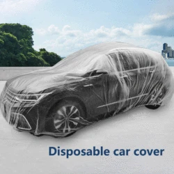 Disposable Car Cover Indoor Dustproof Waterproof PEVA Car Cover Transparent Soft Scratch-Free Auto Exterior Protector Universal
