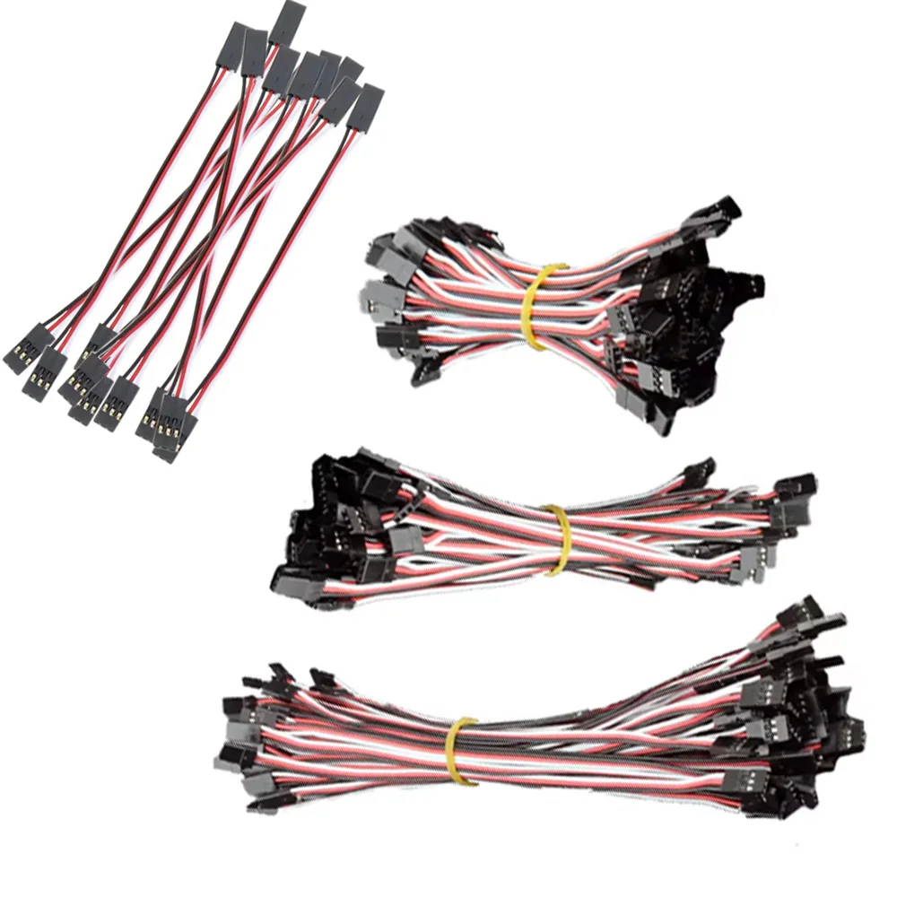 10Pcs 10cm 15cm 30cm Male To Male JR Plug Servo Extension Lead Wire Cable For KK MK MWC APM Flight Controller RC Helicopter