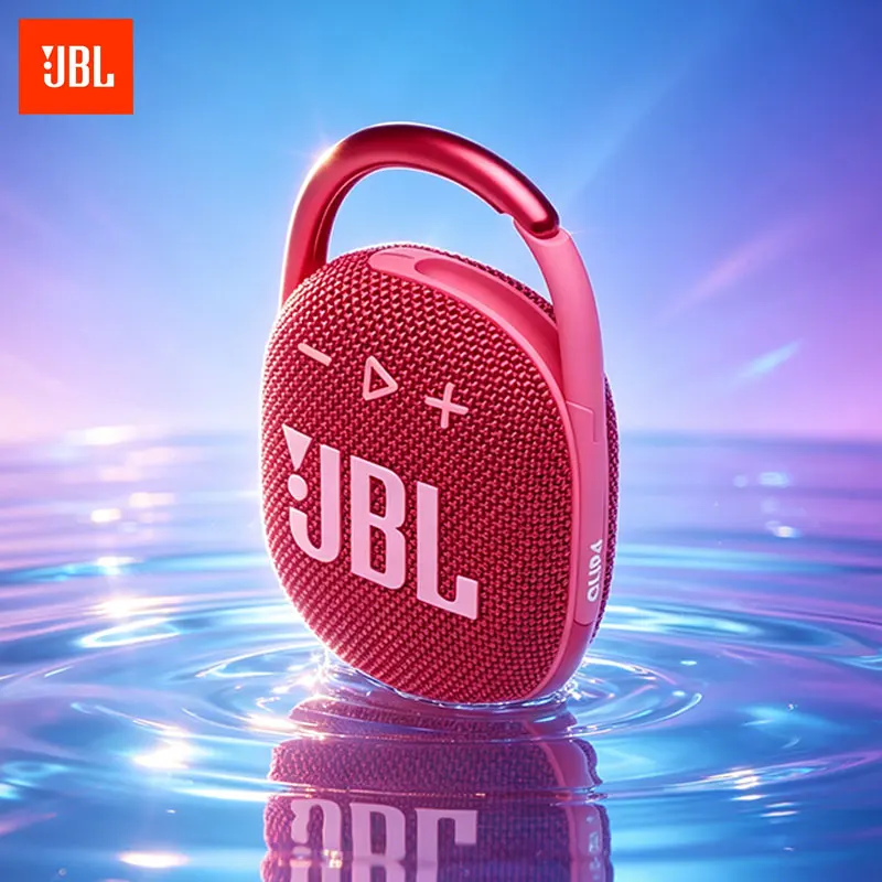 Caixa de Som Bluetooth Portátil JBL CLIP4, Mini Alto-falante à Prova d'Água IP67, Ideal para Praia e Ciclismo