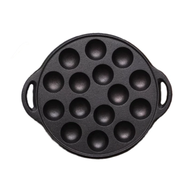 

15 Holes Takoyaki Pan Cast Iron Material Takoyaki Maker Octopuses Meat Balls Mold Maker Perfect for Family Gatherings