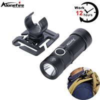 360 Swivel U Ring Clip 12 Hours Work XPG LED Portable Mini Flashlight Outdoor Backpack Hat Pocket Hiking Torch C123A Batter X29