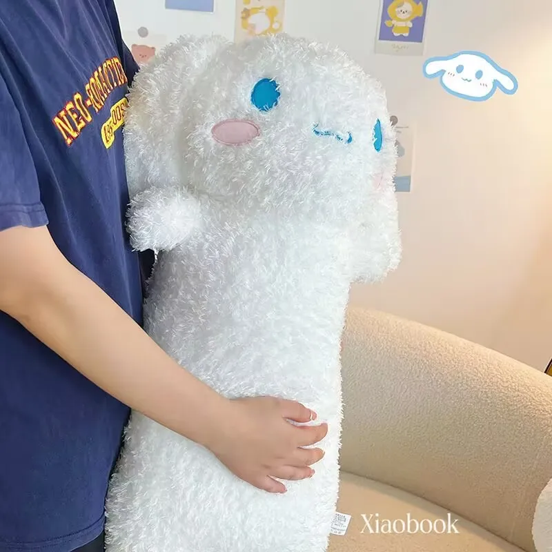

60/80cm Sanrio Cinnamoroll Plush Toy Back Cushion Stuffed Anime White Dog Long Pillow Sofa Bed Room Decor Gifts