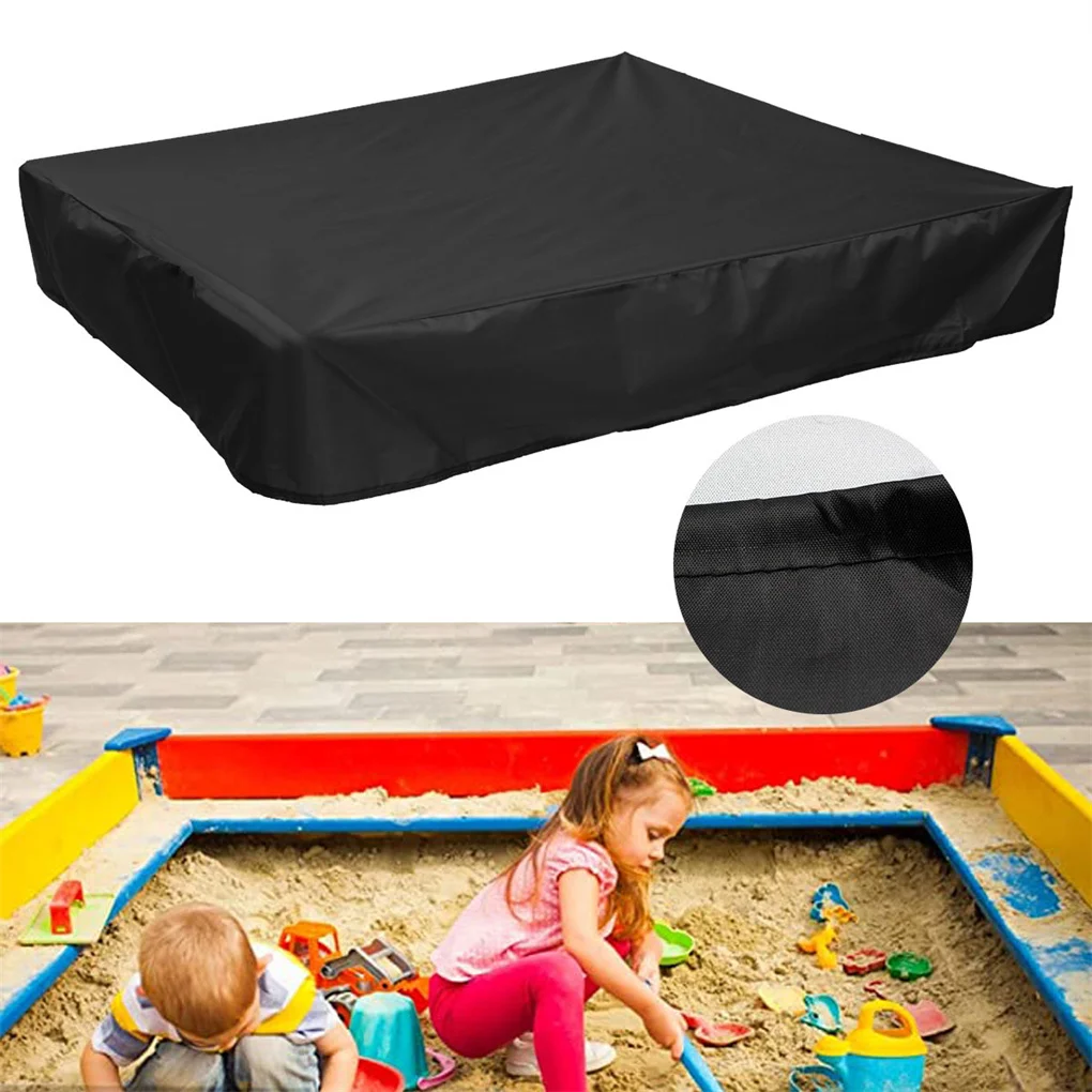 Sandbox Cover Drawstring Dustproof Waterproof Oxford Cloth Portable Foldable Sandpit Children Canopy 120X120cm