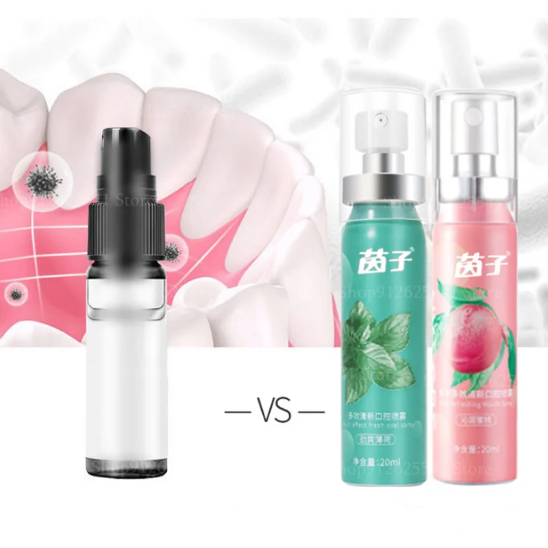 Orale Geur Behandeling Spray Peach Mint Breath Freshener Oral Spray Mond Luchtverfrisser Mond Spray Opfriscursus Frisse Adem