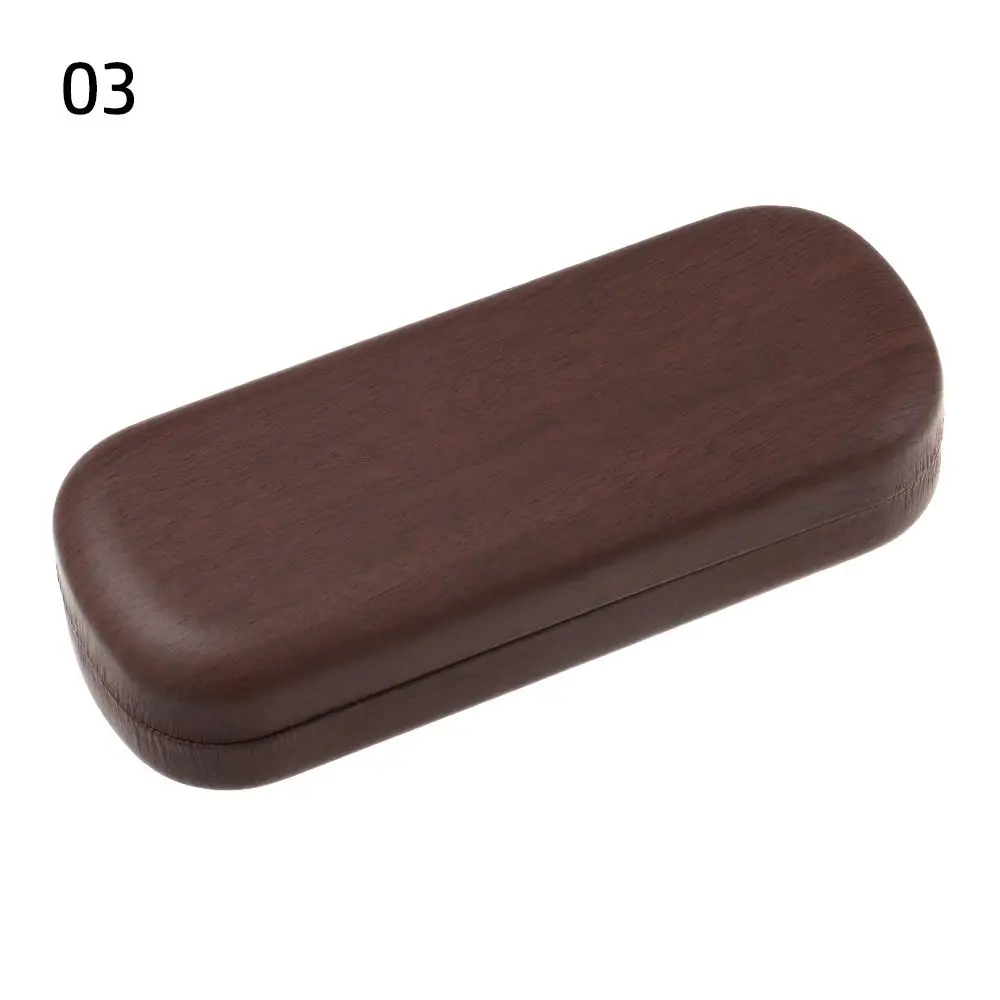 Women Men Large Capacity Waterproof Eyeglasses Case Wood Grain Glasses Holder Glasses Box