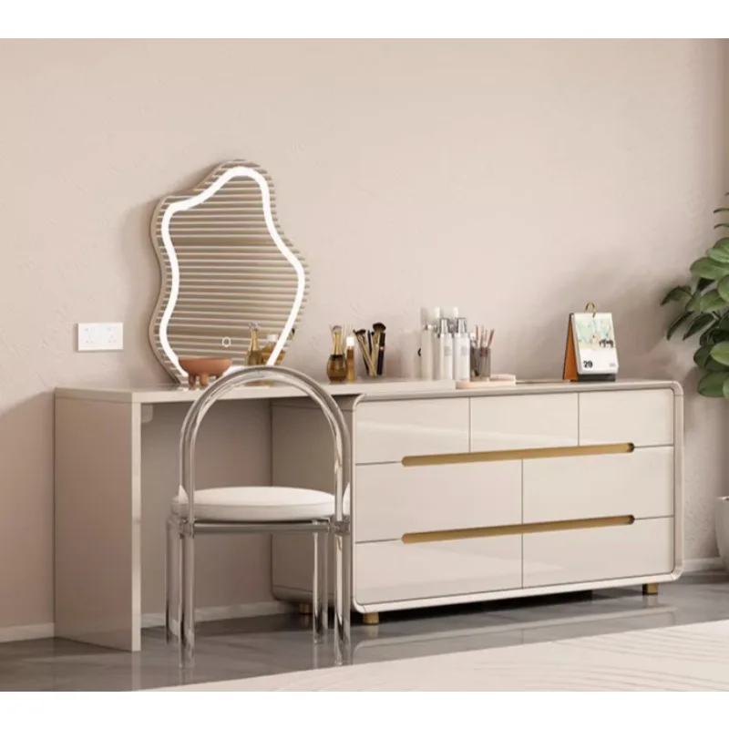 

Luxurious dresser bedroom simple modern closet desk integrated corner telescopic corner makeup table