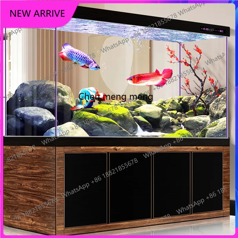 

C6601 Большой аквариумный нижний фильтр для гостиной, ультрабелая стеклянная бытовая перегородка, экологический резервуар для золотых рыбок, автоматический канал для воды