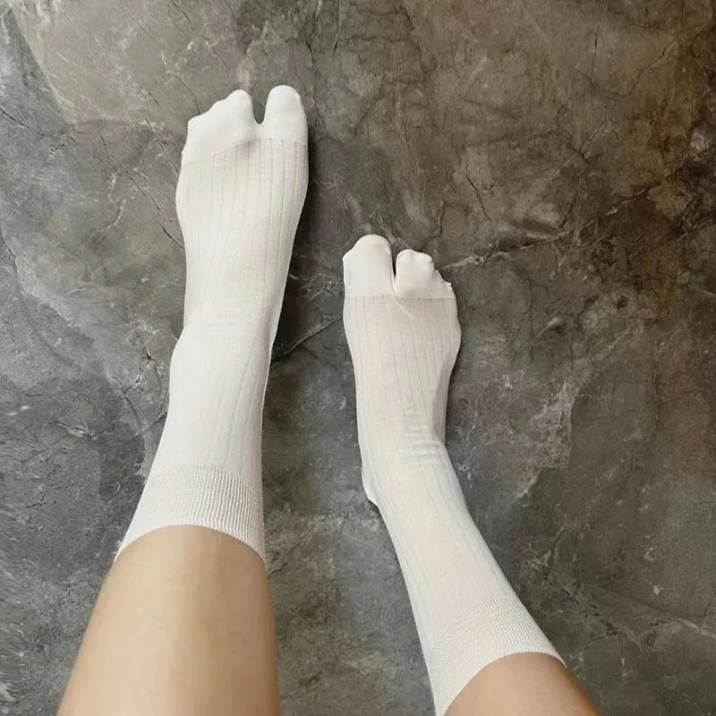 Japanese Style Spring And Autumn Women\'s Tabby Socks Solid Color Simple Casual Cotton Socks Interesting Fashion White Socks