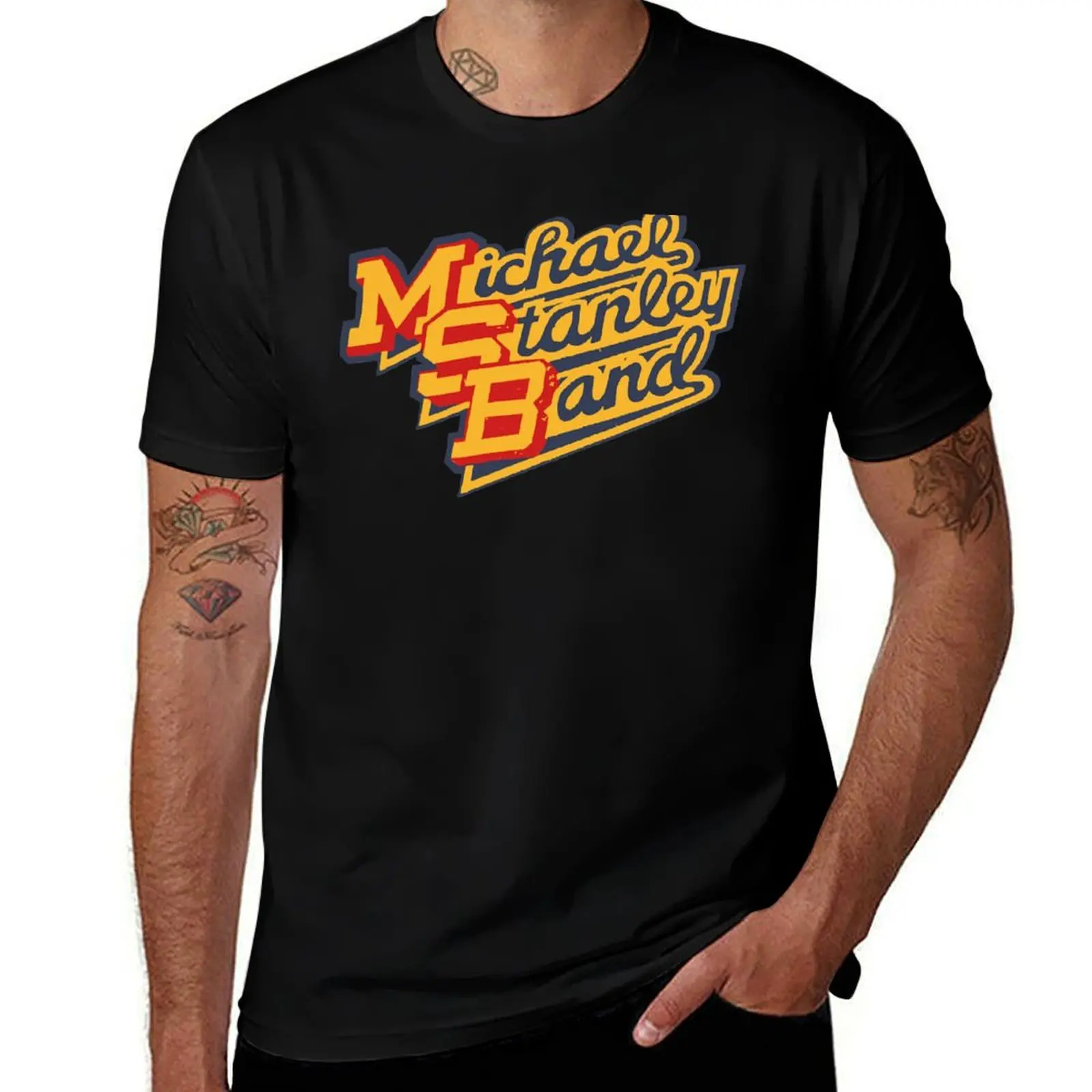 michael stanley T-Shirt Casual Loose Short Sleeve Tee for Men T-Shirt