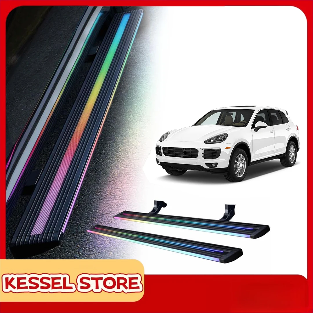 

Power Side Step with LED Light Electric Running Boards fits for Porsche Cayenne 2011-2017 Deployable Retractable Foot Steps