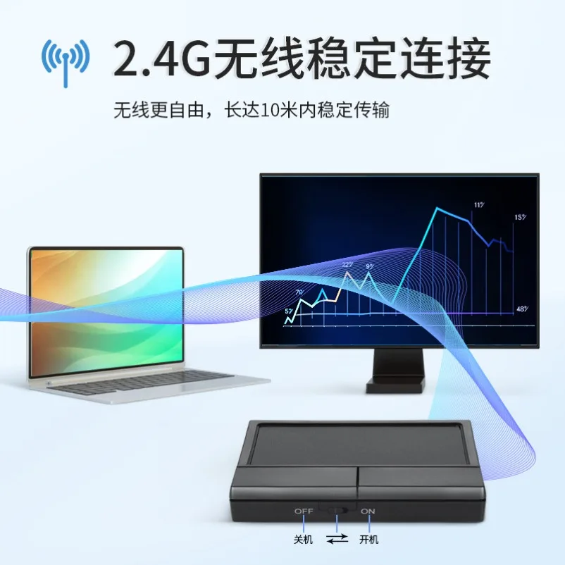 [Wireless Touch] PPD-704 Wireless Trackpad with Left and Right Buttons Mini Portable Business Office Industrial