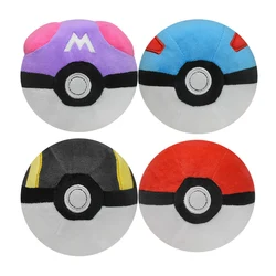 TAKARA TOMY  Pokemon 4PCS Poké Ball Stuffed Toy Plush Doll Pocket Monster Children's Toy Pokemon Plush Pendant Kids Gifts