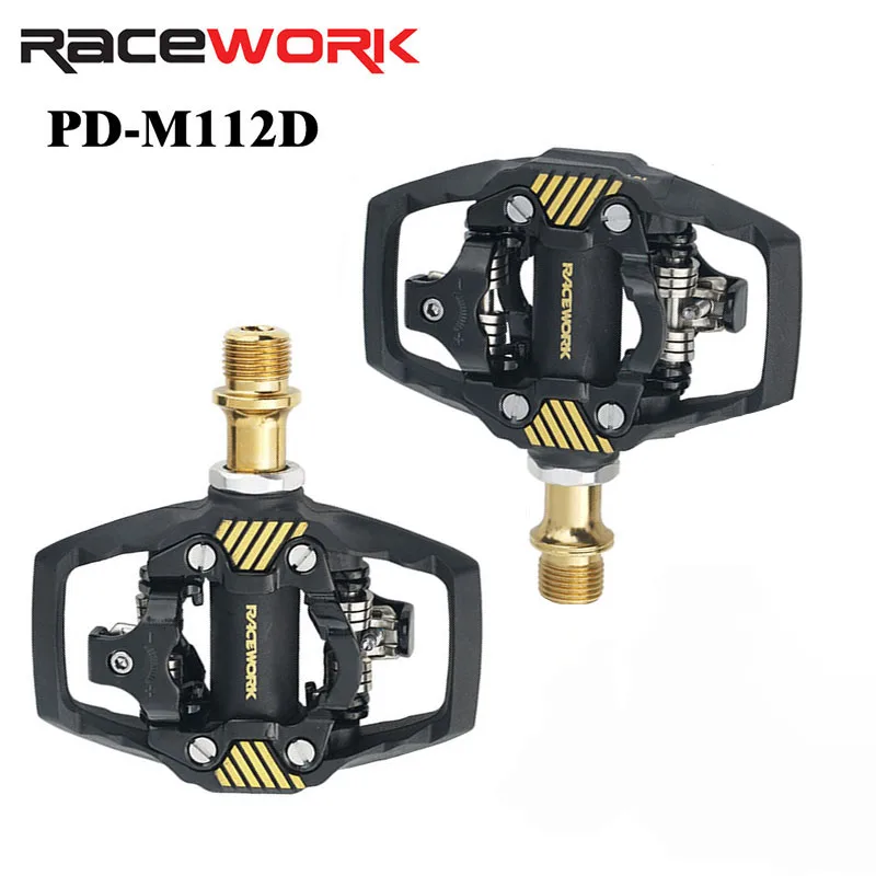 

RACEWORK MTB PD M8020 Педаль Зажим для педали горного велосипеда с шипами Автоматическая подставка для ног велосипеда Алюминиевые подшипники весла Детали педали
