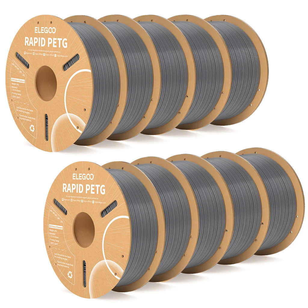 ELEGOO Rapid PETG-filament 1,75 mm 1 kg, hoge snelheid 30-600 mm/s 3D-printerfilament 1 kg past voor de meeste FDM 3D-printers