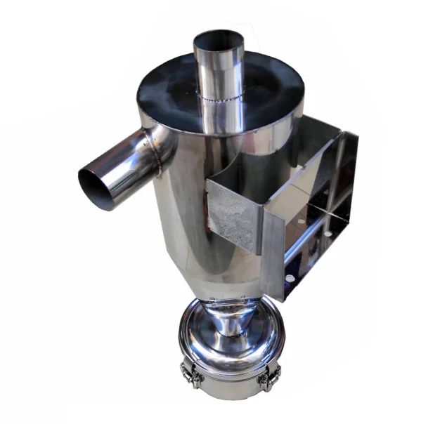50mm Industrial Vacuum Feeder - Cyclone Dust Collector with Stainless Steel Exhaust & Intake Filter for Material Suction