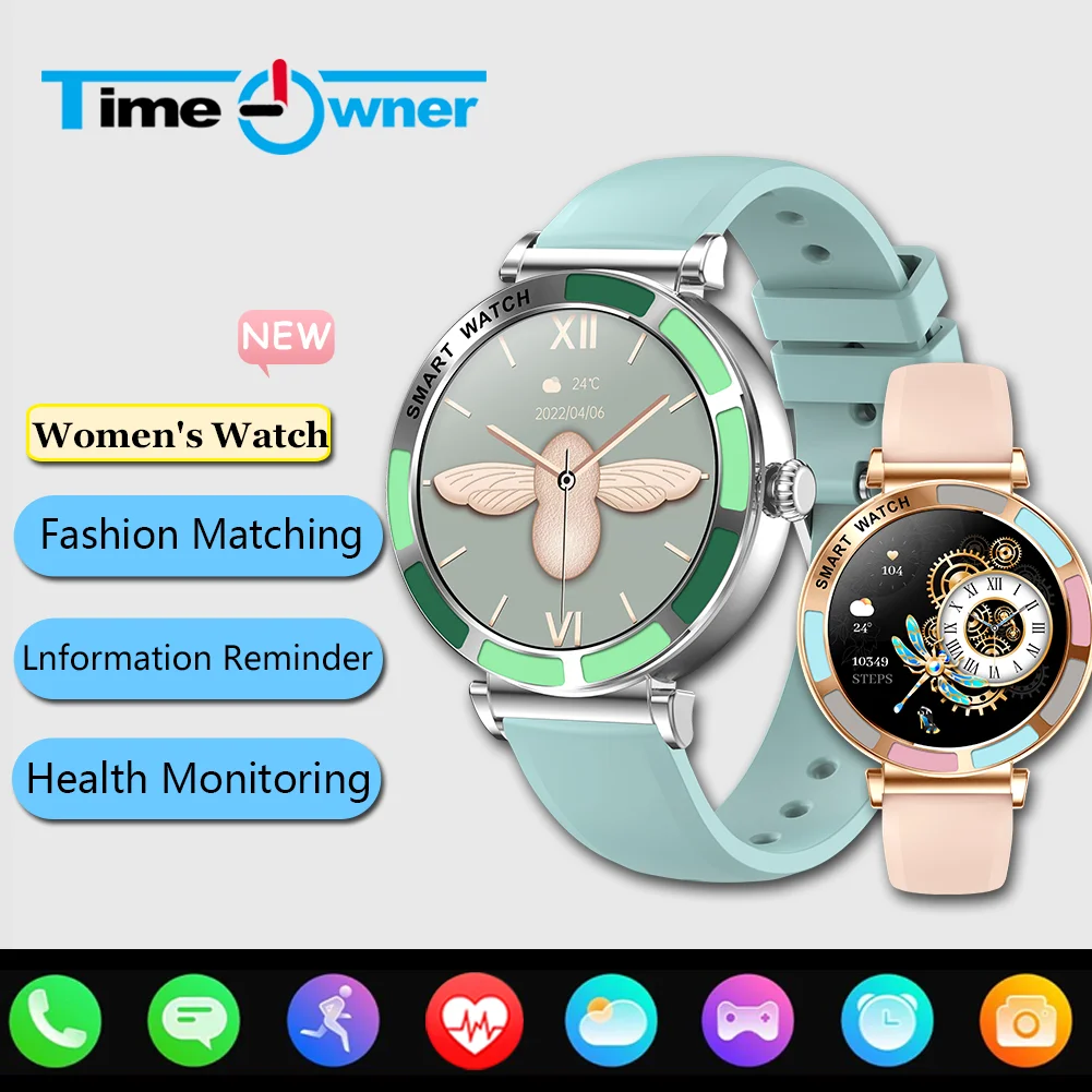 

Time Owner Smart Watch Women's Bluetooth Make/Receive Phone Calls Sports Running Pedometer New AI Voice Smartwatch