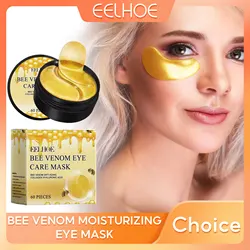 EELHOE Bee Venom Eye Mask Collagen Anti Dark Circle Eye Bag Remover Firming Skin Care Hyaluronic Acid Moisturizing Eye Patches