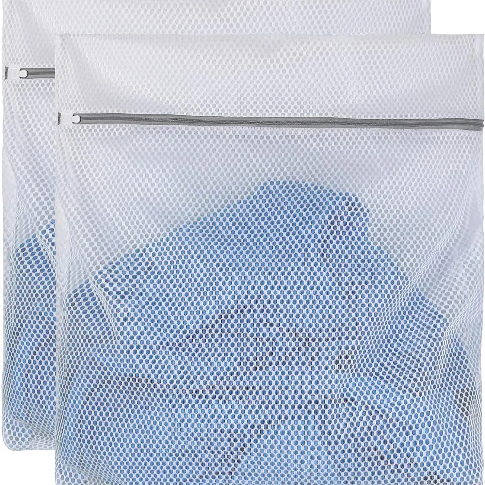 

Mesh Laundry Bags with Non Rust Zipper, White Laundry Bags Mesh Wash Bags, Easy Fit Bra, Sock,Lingerie,Sneaker, Laundry