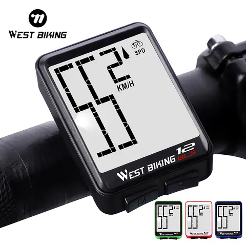 Wireless Waterproof Bicycle Computer with Backlight West Biking