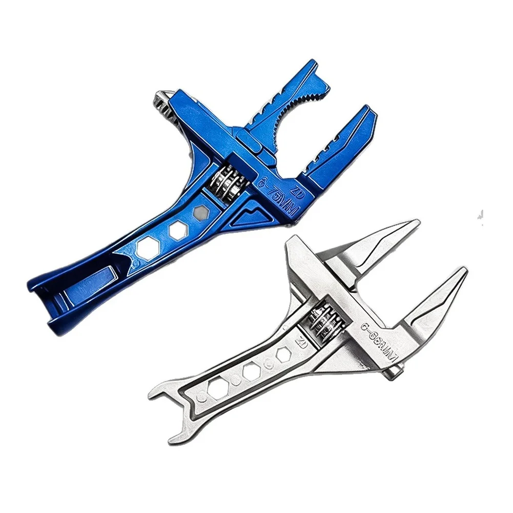 

Регулируемый ключ для ванной комнаты с короткой ручкой и широким зевом для снятия трубных гаек и ремонта сантехники