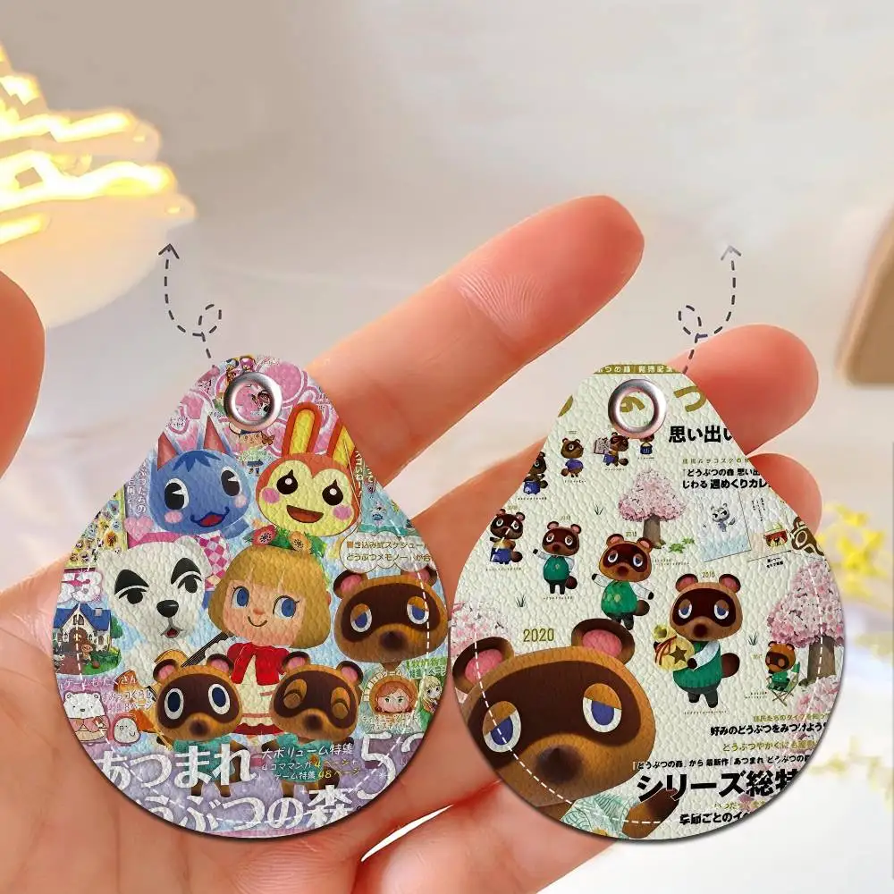 Game A-Animal C-Crossing Creative Cartoon Pattern Sensitive Access Card Protective Sleeve Keychain Fashion Decorative Pendant